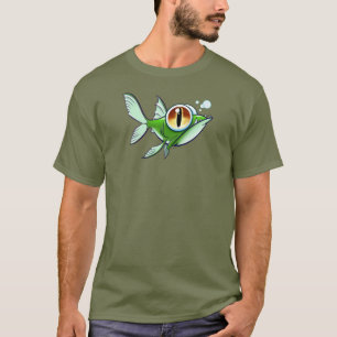 Camiseta PEIXE ZANGADO com OLHO VERMELHO por Jeff Willis Ar