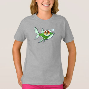 Camiseta PEIXE ZANGADO com OLHO VERMELHO por Jeff Willis Ar