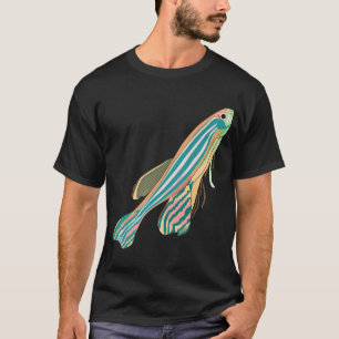 Camiseta Peixe Zebra Zebrafish Retro Brilho