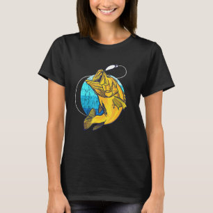 Camiseta Peixes Água fresca Pescador Voo Fi Equipe de pesca