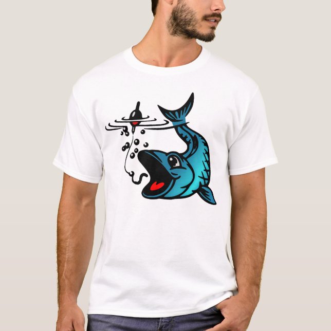 Camiseta Peixes Azuis e Isco (Frente)