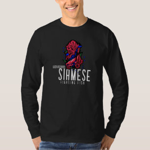 Camiseta Peixes Betta Fish Aquarium de Combate Siamês