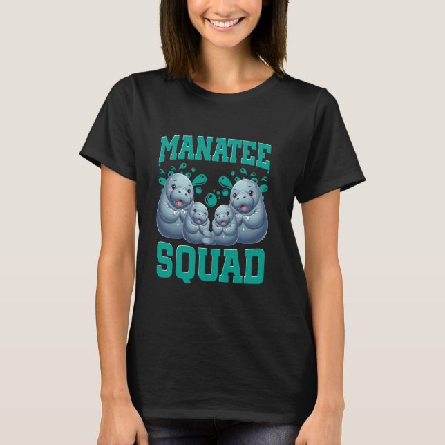 Camiseta Peixes-Boi Manatee Esquadrão Oceanógrafo (Frente)
