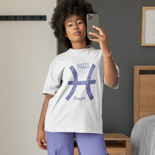 Camiseta Peixes bonitos - Astrologia - Símbolo de Purple, p
