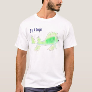 Camiseta Peixes bonitos com eu sou um texto do depositário