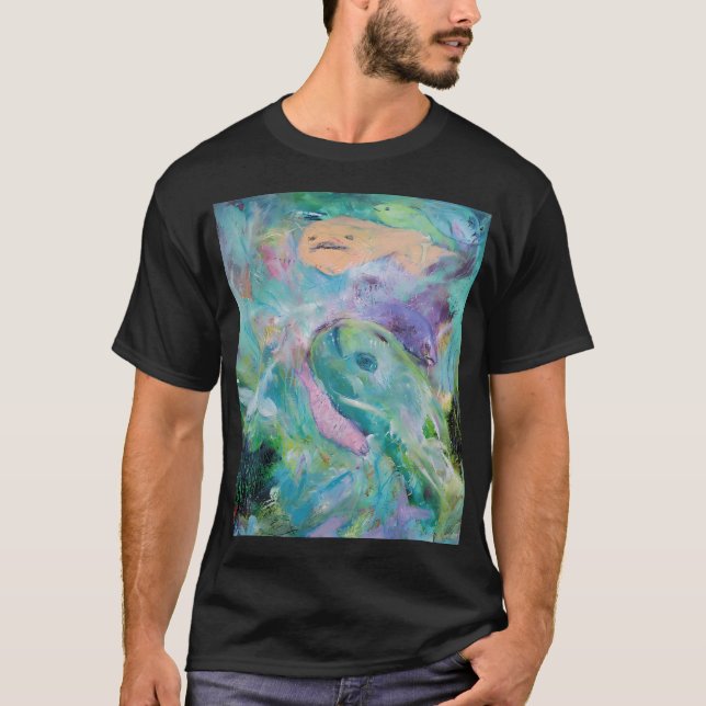 Camiseta Peixes brincam no mar (Frente)
