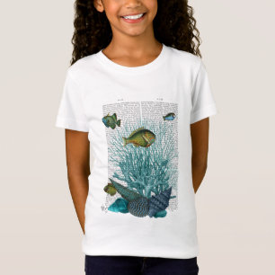 Camiseta Peixes, Cascas Azuis e Corais