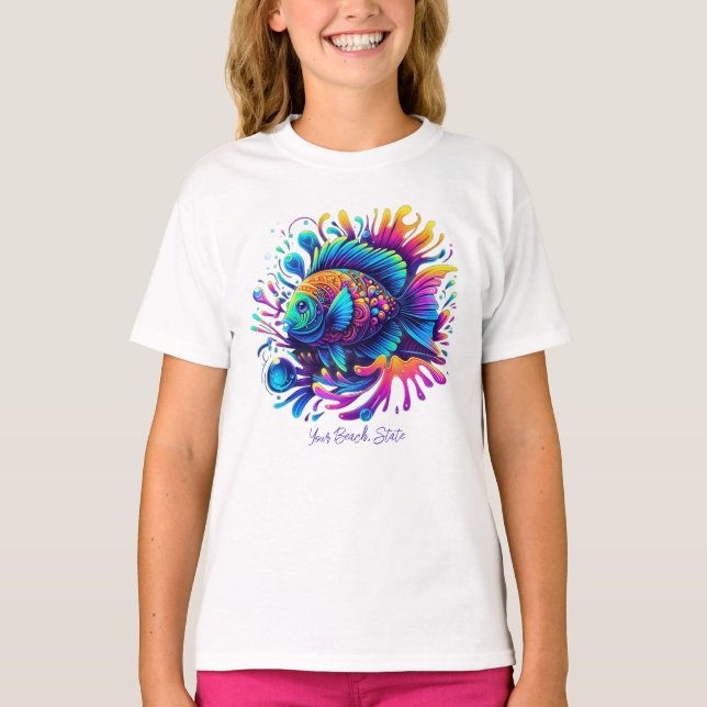 Camiseta Peixes Coloridos- (Frente)