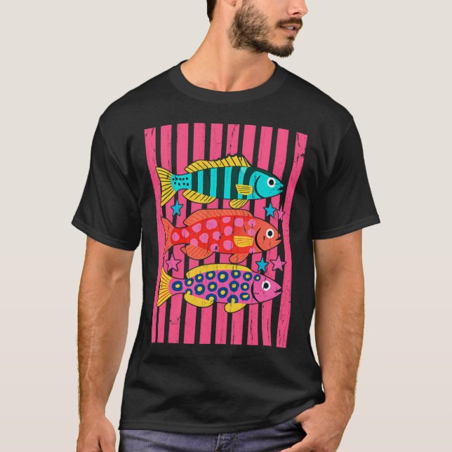 Camiseta Peixes Coloridos (Frente)