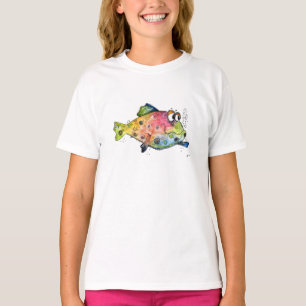 Camiseta Peixes Coloridos Esbranquiçados