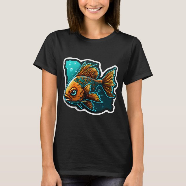 Camiseta Peixes Coloridos Temperamentais (Frente)