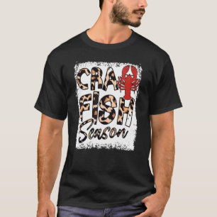 Camiseta Peixes Cruzados Branqueados Estação Leopardo Peixe
