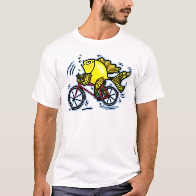 Camiseta Peixes da bicicleta (bicicleta) (Frente)