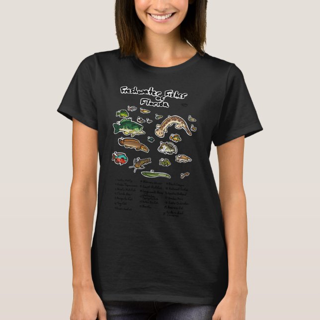 Camiseta peixes de água doce da Flórida (Frente)
