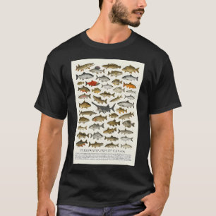 Camiseta Peixes de Água Doce do Canadá Identificação da Vid