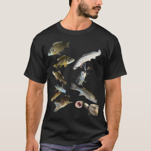 Camiseta Peixes de água doce e tartaruga mordedora bebê