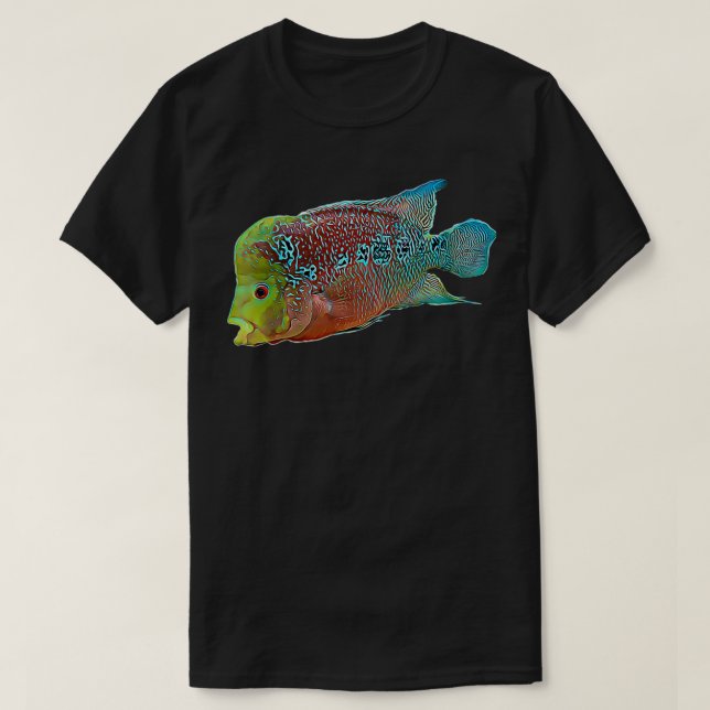 Camiseta Peixes de água fresca aquário de chocos-de-flores (Frente do Design)