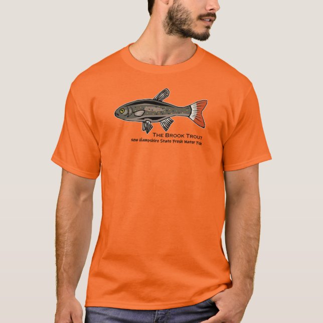 Camiseta Peixes de Água fresca do Estado de New Hampshire - (Frente)