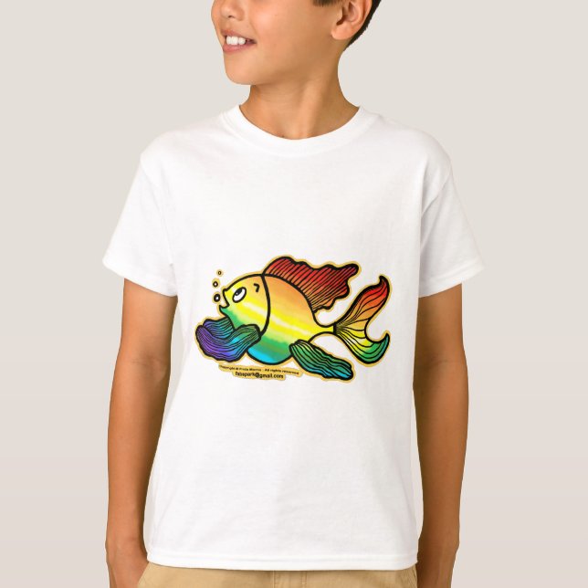 Camiseta Peixes de arco-íris (Frente)