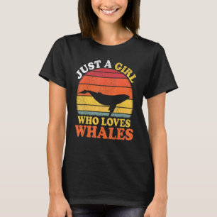 Camiseta Peixes De Baleia Vintage Apenas Uma Rapariga Que A