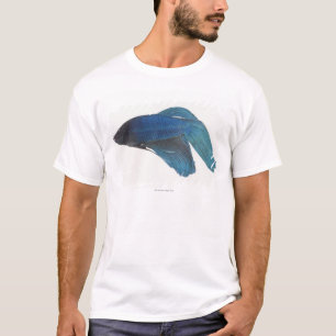 Camiseta Peixes de Betta ou peixes de combate Siamese azuis