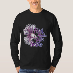 Camiseta Peixes De Cártaro Aquário Fazem Vida Betta