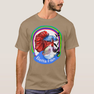 Camiseta Peixes de combate siameses em aquarela