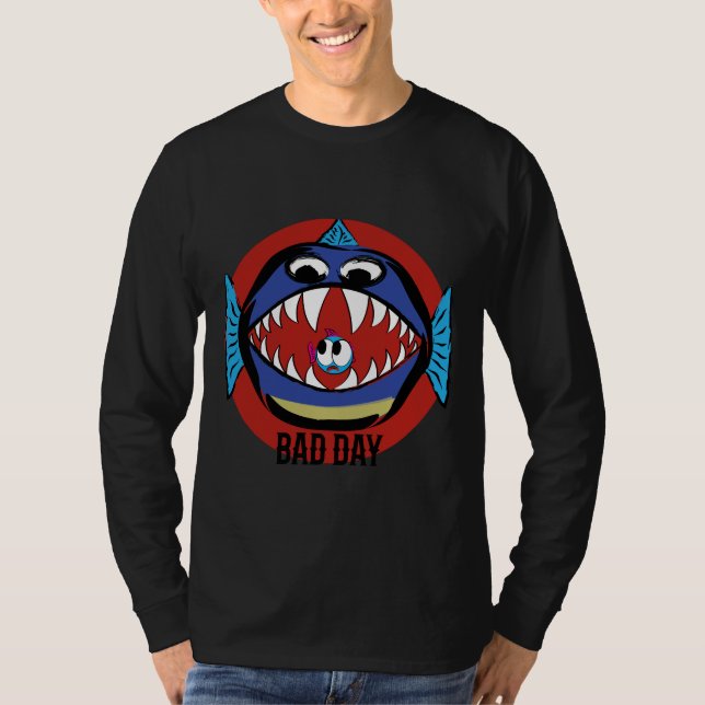 Camiseta Peixes De Fml Comem Peixes No Dia Mau (Frente)