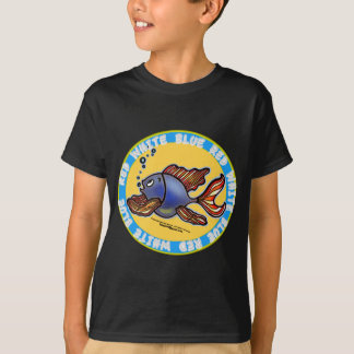 Camiseta Peixes de jeans
