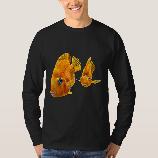 Camiseta Peixes De Pó Vermelho Par De Peixes De Aquário (Frente)