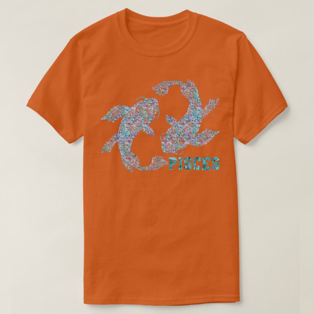 Camiseta Peixes de Sinal Zodiac (Frente do Design)