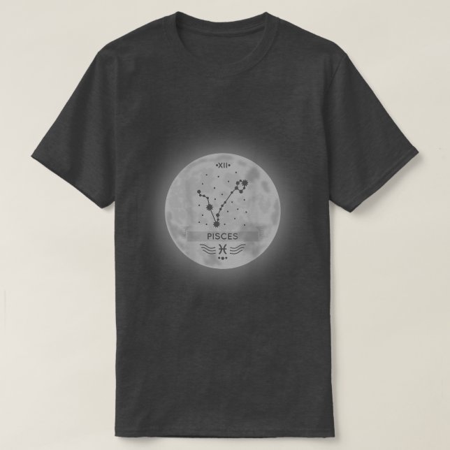 Camiseta Peixes de Sinal Zodiac 2596 (Frente do Design)