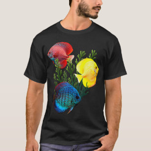 Camiseta Peixes Disco Tanque De Peixes De Aquário De Água D