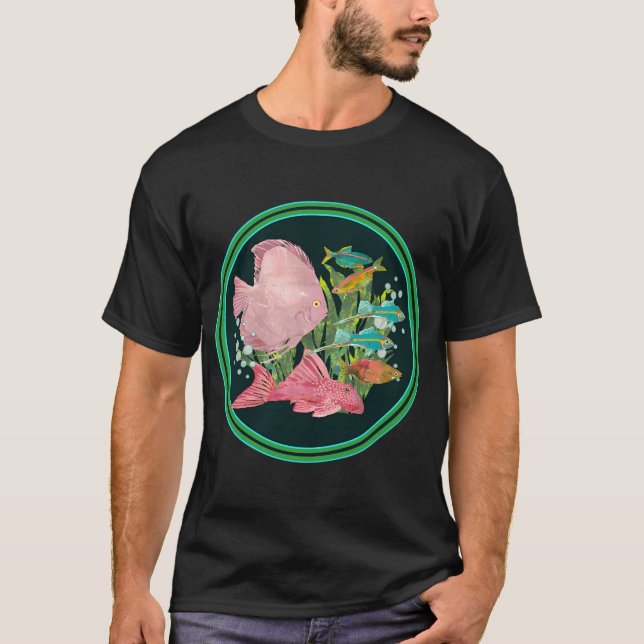Camiseta Peixes Discos Tropicais e Amigos (Frente)