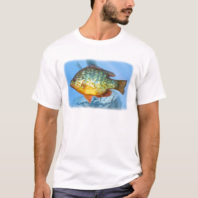 Camiseta peixes do bluegill (Frente)