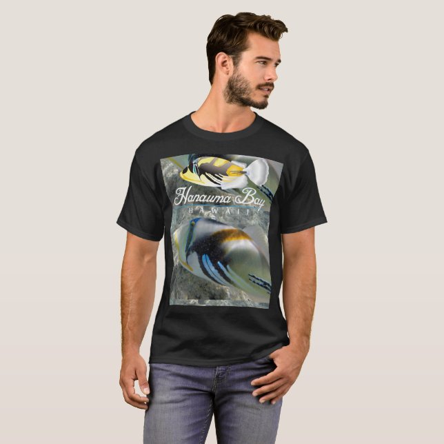 Camiseta Peixes do estado de Havaí da baía de Hanauma (Frente Completa)
