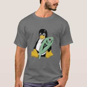 CAMISETA PEIXES DO PINGUIM DE LINUX TUX