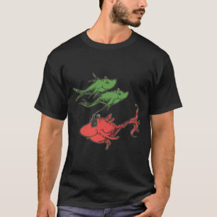 Camiseta Peixes Dois Peixes Vermelhos Peixes Azuis