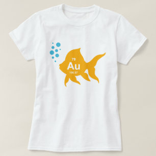 Camiseta Peixes Dourados elementares da mesa periódica