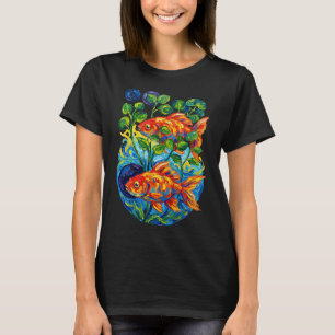 Camiseta Peixes Dourados Nadando