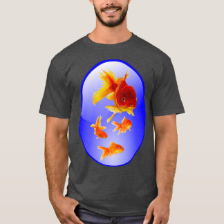 Camiseta Peixes dourados num aquário