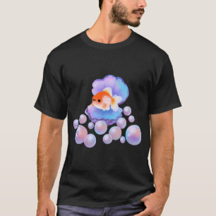 Camiseta Peixes-dourados Pearlscale com pérolas