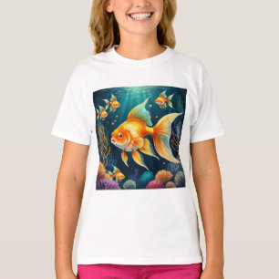 Camiseta Peixes Dourados submarinos