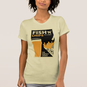 Camiseta Peixes E Chips Clássicos Ingleses