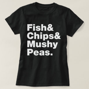 Camiseta Peixes e Chips e Ervilhas Mushy.