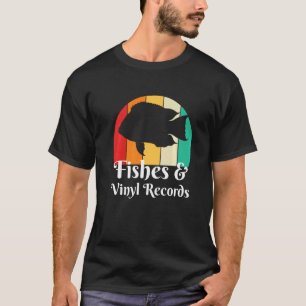 Camiseta Peixes E Discos De Vinil
