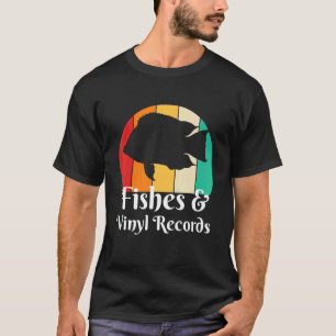 Camiseta Peixes E Discos De Vinil