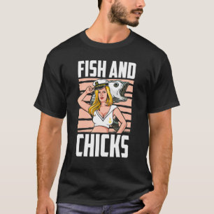Camiseta Peixes E Pintinhos Que Velejam Navio Barco De Nave