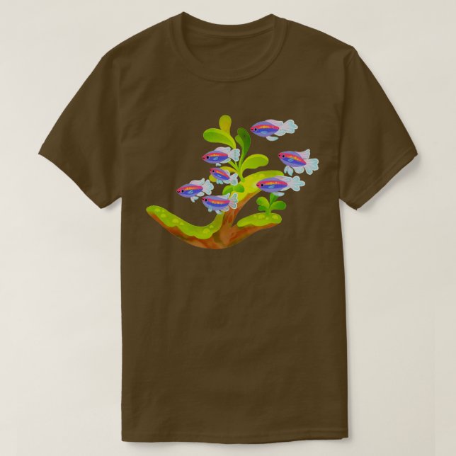Camiseta Peixes e plantas de água doce Congo Tetra (Frente do Design)