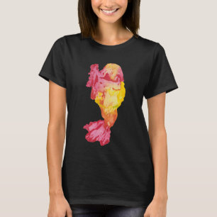 Camiseta peixes em cores vibrantes